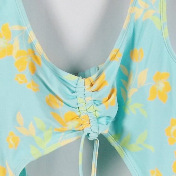 Ninety-Nine NWT Ruched Cutout Swimsuit One Piece  Size XXL Juniors Floral - Picture 4 of 7